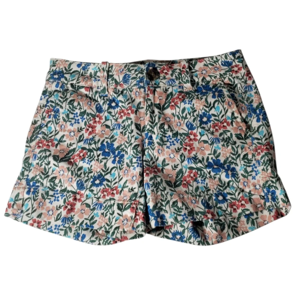 American Eagle Outfitters Stretch Ditsy Floral Cottagecore Mid Rise Summer Short